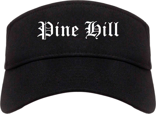 Pine Hill New Jersey NJ Old English Mens Visor Cap Hat Black
