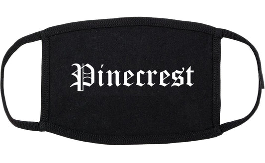Pinecrest Florida FL Old English Cotton Face Mask Black