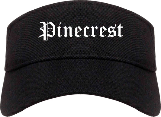 Pinecrest Florida FL Old English Mens Visor Cap Hat Black