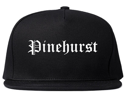 Pinehurst North Carolina NC Old English Mens Snapback Hat Black
