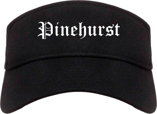 Pinehurst North Carolina NC Old English Mens Visor Cap Hat Black