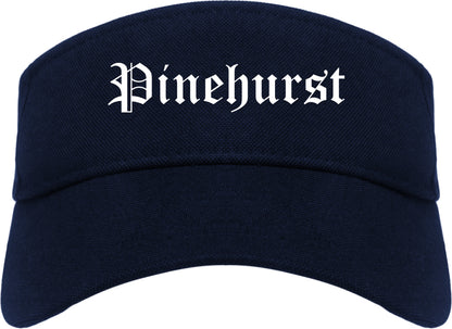 Pinehurst North Carolina NC Old English Mens Visor Cap Hat Navy Blue