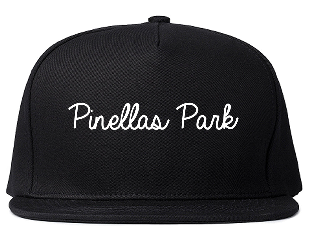 Pinellas Park Florida FL Script Mens Snapback Hat Black