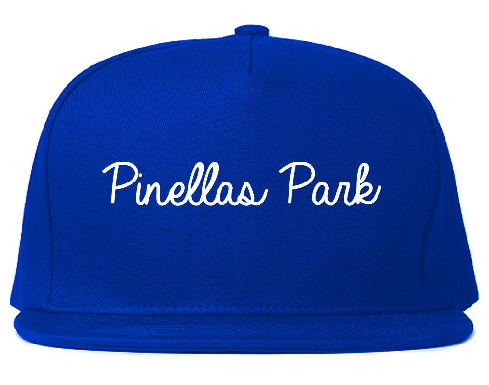 Pinellas Park Florida FL Script Mens Snapback Hat Royal Blue