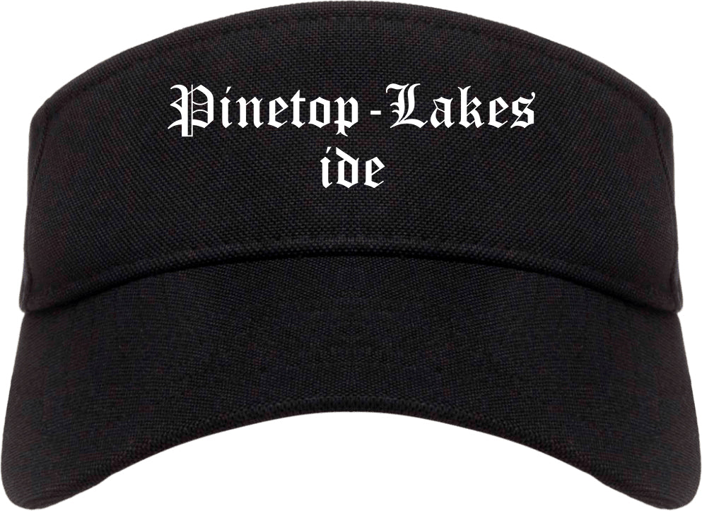 Pinetop Lakeside Arizona AZ Old English Mens Visor Cap Hat Black
