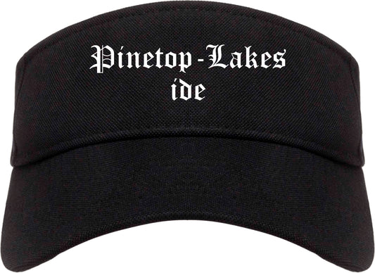 Pinetop Lakeside Arizona AZ Old English Mens Visor Cap Hat Black