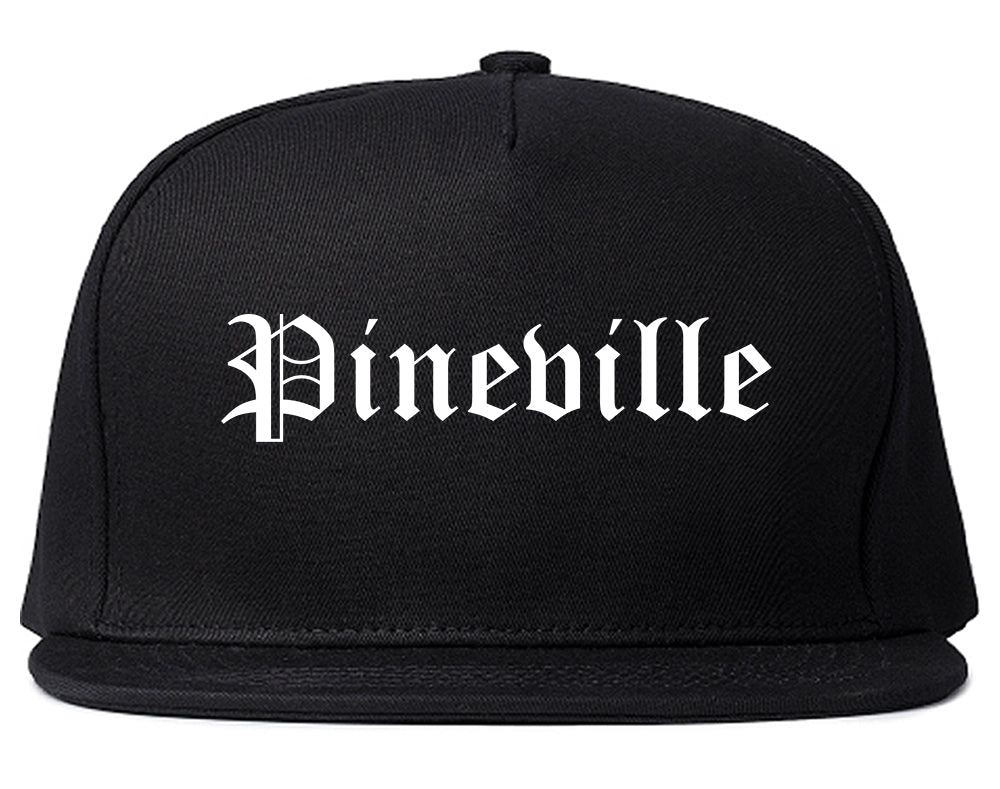 Pineville Louisiana LA Old English Mens Snapback Hat Black