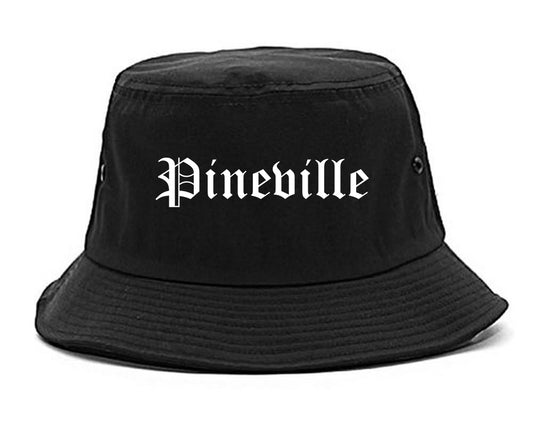 Pineville Louisiana LA Old English Mens Bucket Hat Black