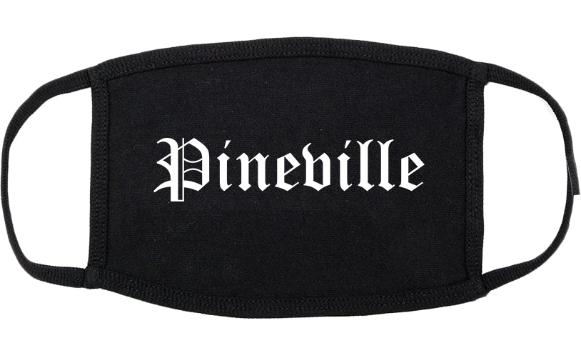 Pineville North Carolina NC Old English Cotton Face Mask Black