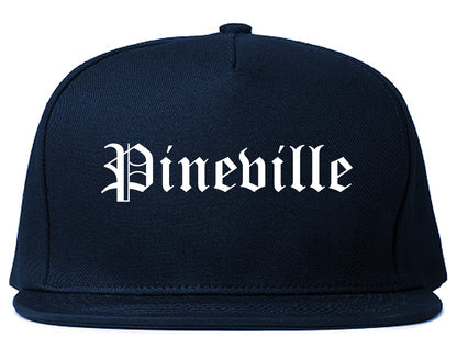 Pineville North Carolina NC Old English Mens Snapback Hat Navy Blue