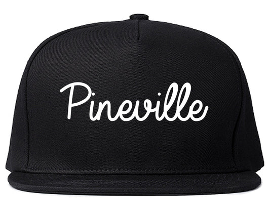 Pineville North Carolina NC Script Mens Snapback Hat Black