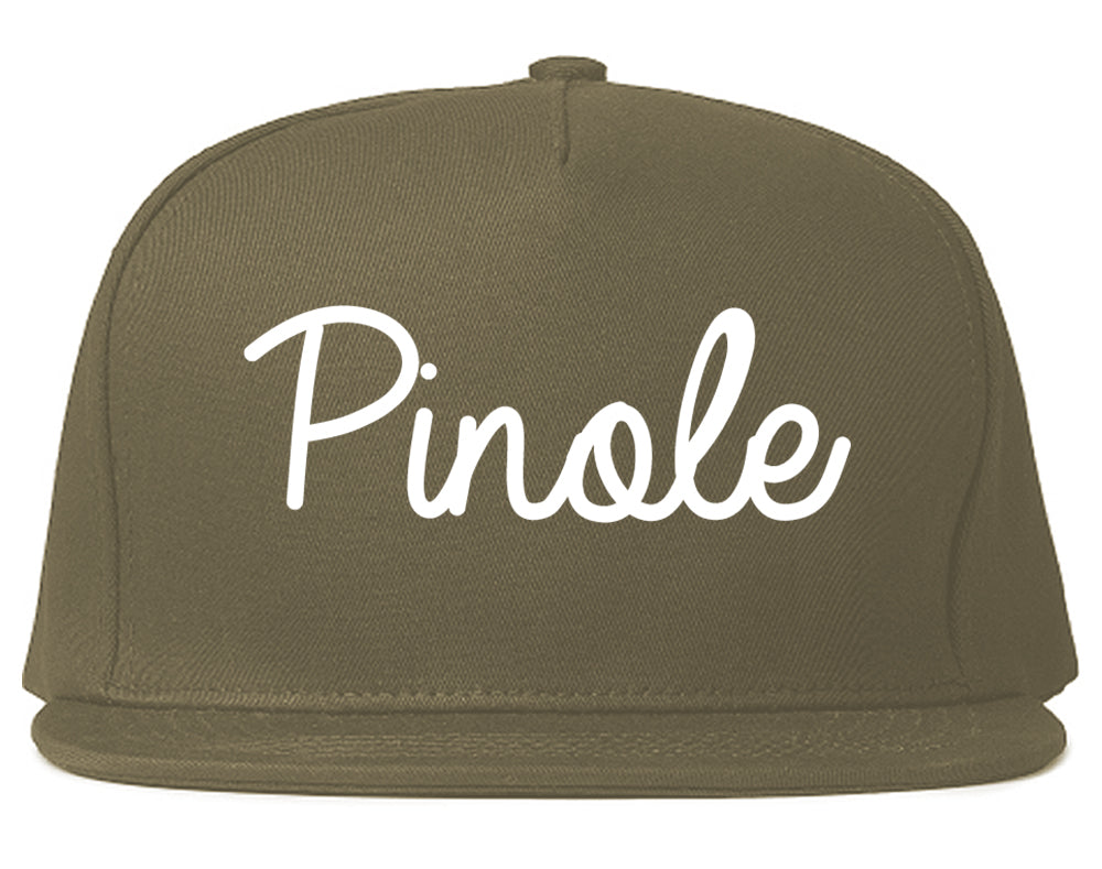 Pinole California CA Script Mens Snapback Hat Grey