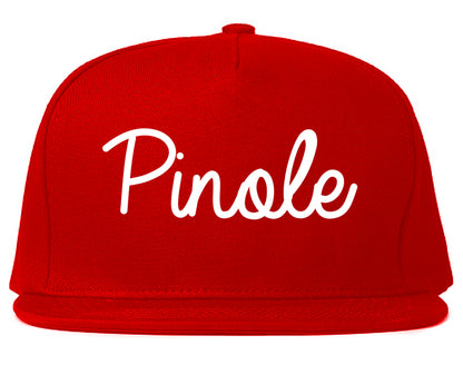 Pinole California CA Script Mens Snapback Hat Red