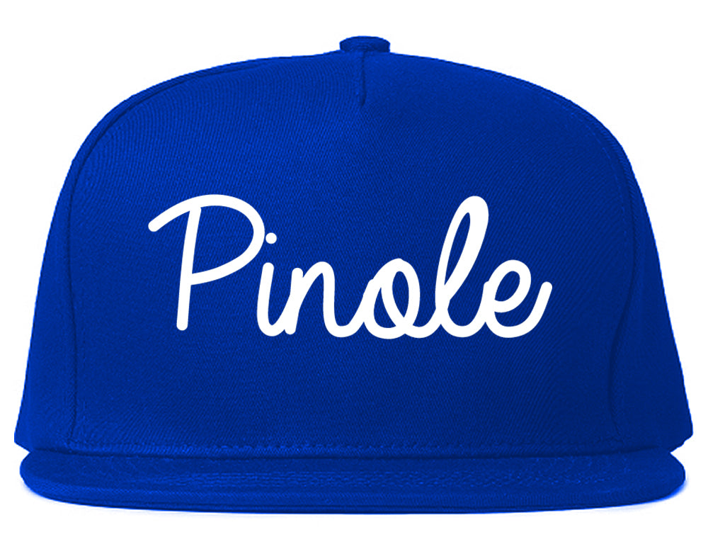 Pinole California CA Script Mens Snapback Hat Royal Blue