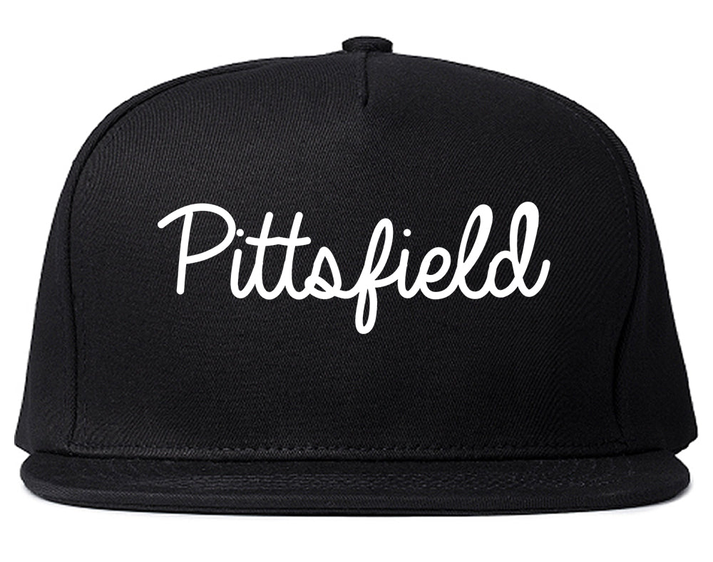 Pittsfield Illinois IL Script Mens Snapback Hat Black