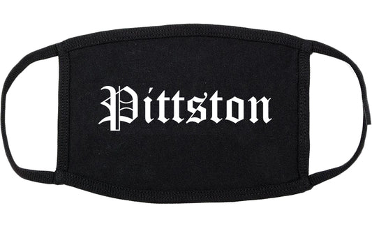 Pittston Pennsylvania PA Old English Cotton Face Mask Black