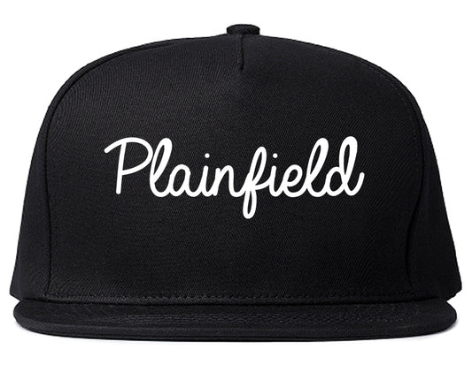 Plainfield Illinois IL Script Mens Snapback Hat Black