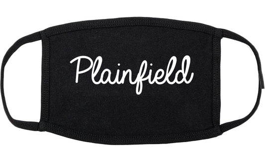 Plainfield New Jersey NJ Script Cotton Face Mask Black