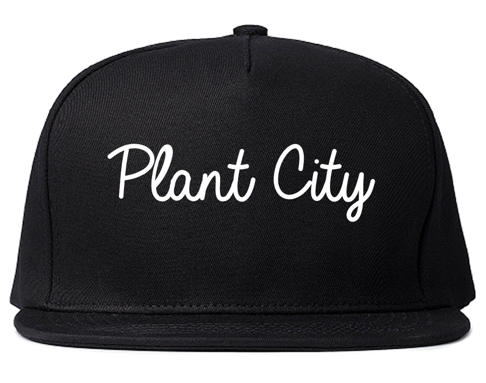 Plant City Florida FL Script Mens Snapback Hat Black