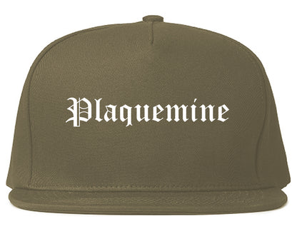 Plaquemine Louisiana LA Old English Mens Snapback Hat Grey