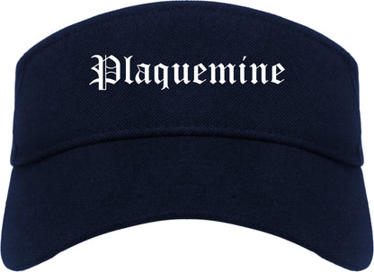 Plaquemine Louisiana LA Old English Mens Visor Cap Hat Navy Blue
