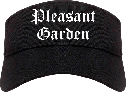 Pleasant Garden North Carolina NC Old English Mens Visor Cap Hat Black