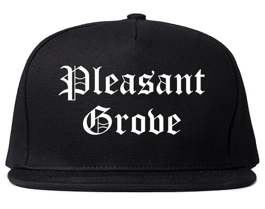 Pleasant Grove Alabama AL Old English Mens Snapback Hat Black