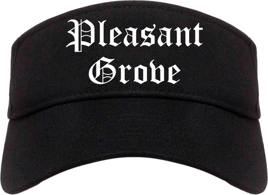 Pleasant Grove Alabama AL Old English Mens Visor Cap Hat Black