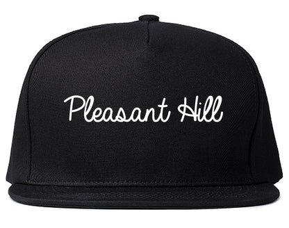 Pleasant Hill California CA Script Mens Snapback Hat Black