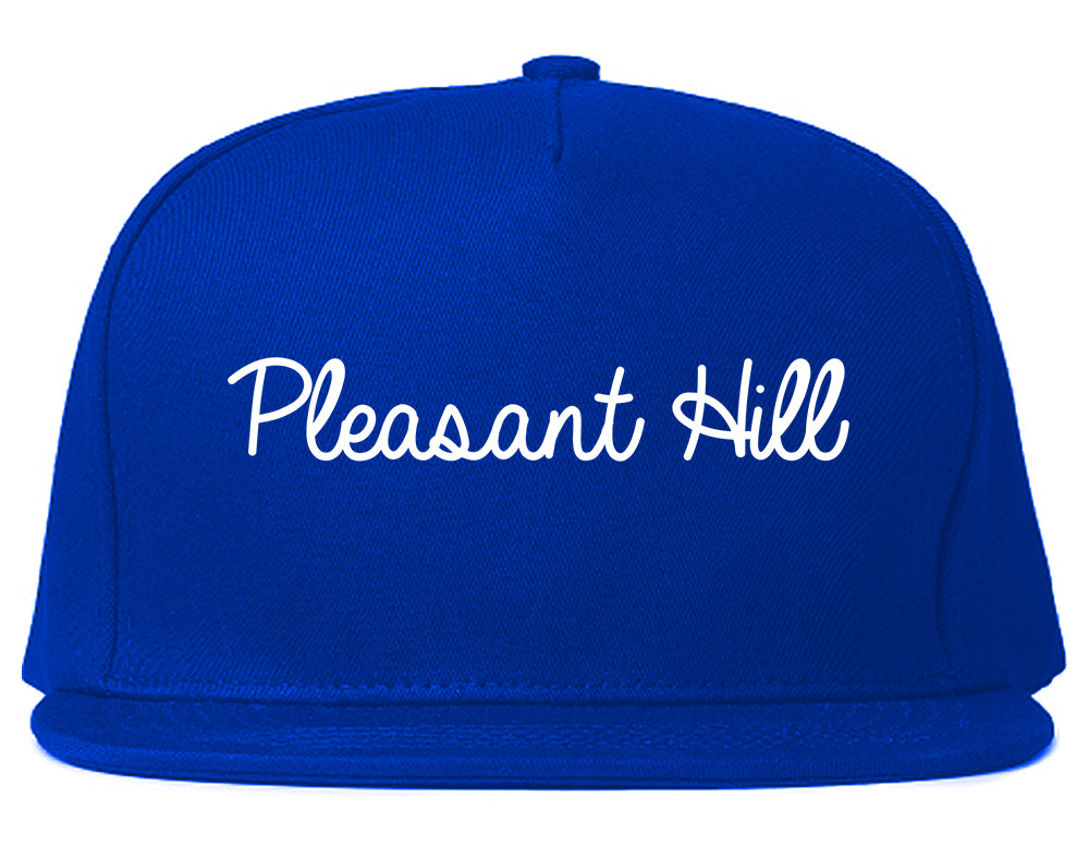Pleasant Hill California CA Script Mens Snapback Hat Royal Blue