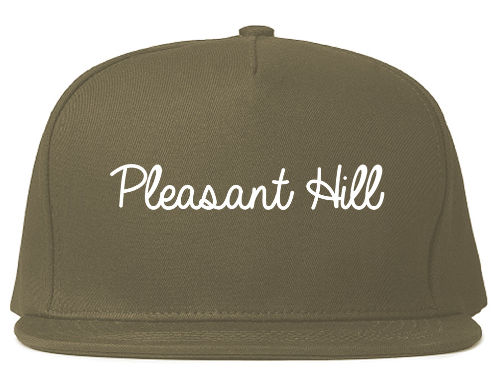 Pleasant Hill Iowa IA Script Mens Snapback Hat Grey