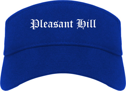 Pleasant Hill Iowa IA Old English Mens Visor Cap Hat Royal Blue