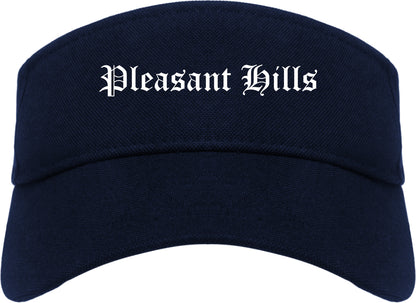 Pleasant Hills Pennsylvania PA Old English Mens Visor Cap Hat Navy Blue
