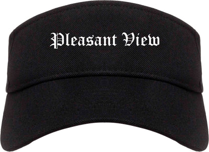 Pleasant View Utah UT Old English Mens Visor Cap Hat Black
