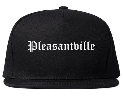 Pleasantville New Jersey NJ Old English Mens Snapback Hat Black