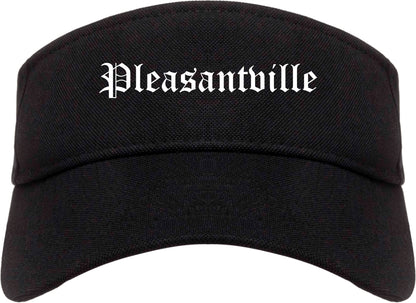 Pleasantville New Jersey NJ Old English Mens Visor Cap Hat Black