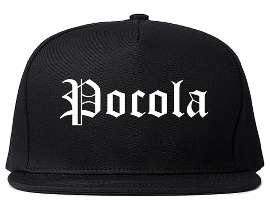 Pocola Oklahoma OK Old English Mens Snapback Hat Black