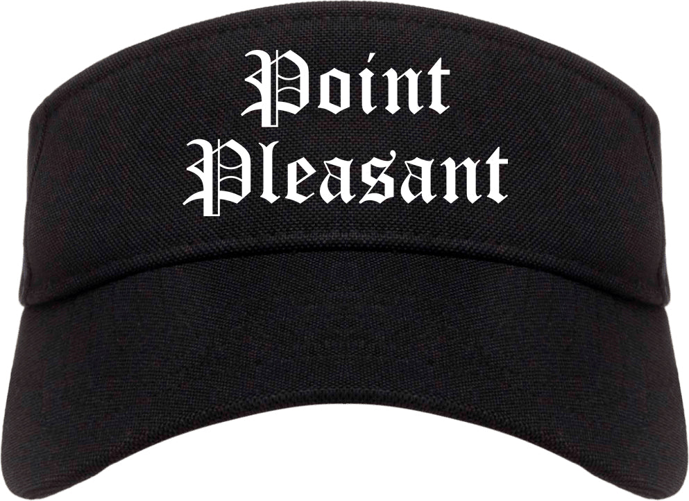 Point Pleasant New Jersey NJ Old English Mens Visor Cap Hat Black