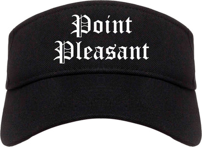 Point Pleasant New Jersey NJ Old English Mens Visor Cap Hat Black