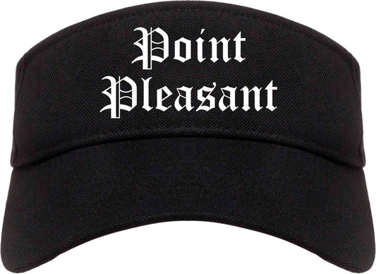 Point Pleasant New Jersey NJ Old English Mens Visor Cap Hat Black