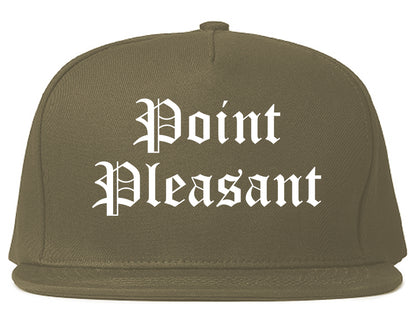 Point Pleasant West Virginia WV Old English Mens Snapback Hat Grey