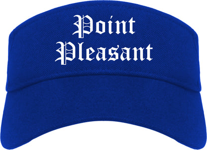Point Pleasant West Virginia WV Old English Mens Visor Cap Hat Royal Blue