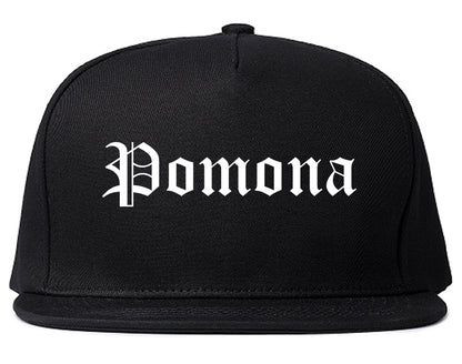 Pomona California CA Old English Mens Snapback Hat Black