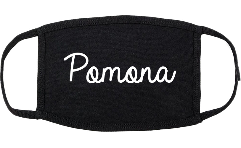 Pomona California CA Script Cotton Face Mask Black