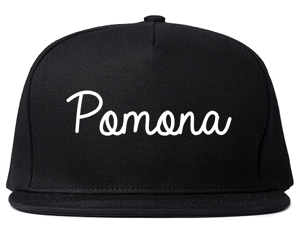 Pomona California CA Script Mens Snapback Hat Black