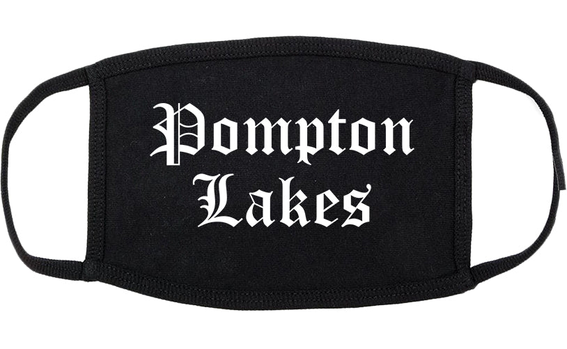 Pompton Lakes New Jersey NJ Old English Cotton Face Mask Black