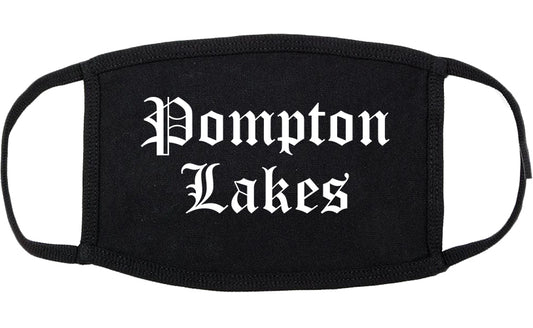 Pompton Lakes New Jersey NJ Old English Cotton Face Mask Black