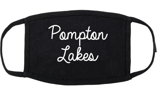 Pompton Lakes New Jersey NJ Script Cotton Face Mask Black