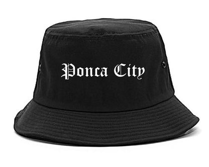 Ponca City Oklahoma OK Old English Mens Bucket Hat Black