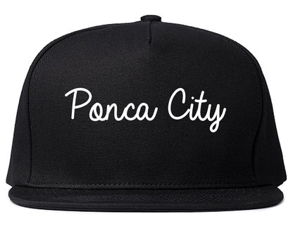 Ponca City Oklahoma OK Script Mens Snapback Hat Black